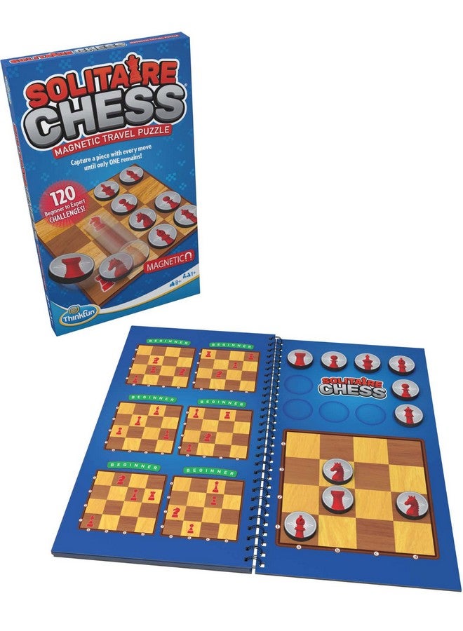 ThinkFun Solitaire Chess Magnetic Travel Puzzle - Engaging Logic Game & STEM Toy for Kids & Adults | Enhances Problem-Solving & Strategic Thinking | Ideal for Age 8 and Up | Travel-Friendly Design - Image 1