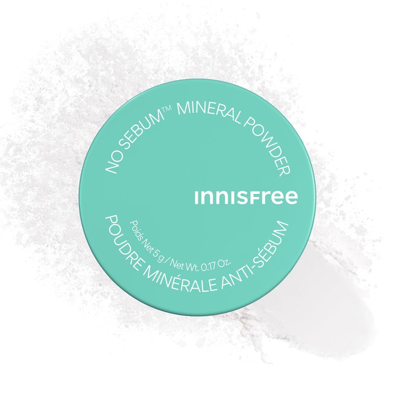 innisfree No Sebum Matte Mineral Powder Korean Loose Setting Powder for Blurring Shine Control FragranceFree Translucent - Image 2