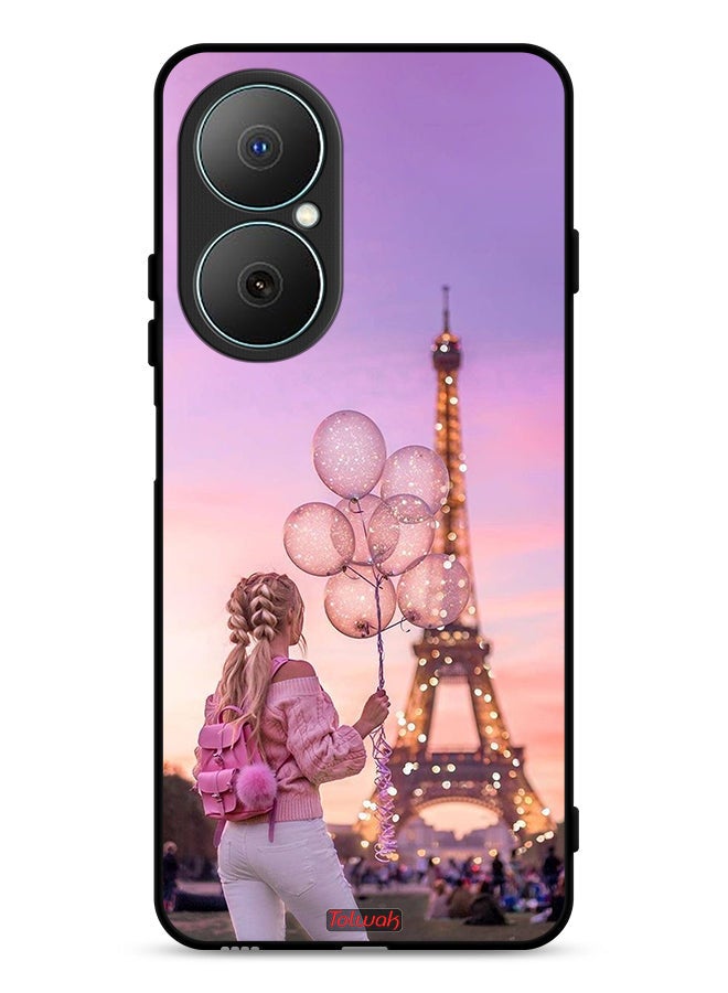 Tolwak Huawei Nova Y73 Protective Case Cover Girl Holding Balloons