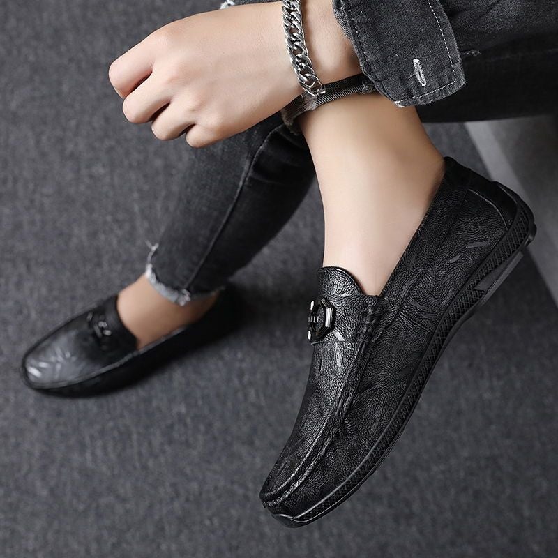 Doug Shoes Men'S Autumn And Spring 2023 New British Men'S Casual Small Leather Shoes God Boy Lazy One-Pedal Fashionable Shoes - Image 5