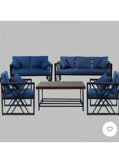 5-piece outdoor seating for 7 people with table