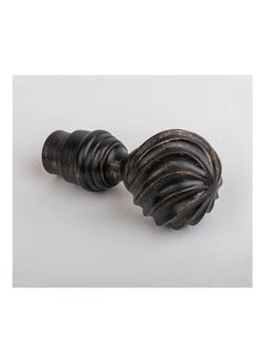 CURTAINS & RODS Embroidered Metal Curtain Tube Ends 