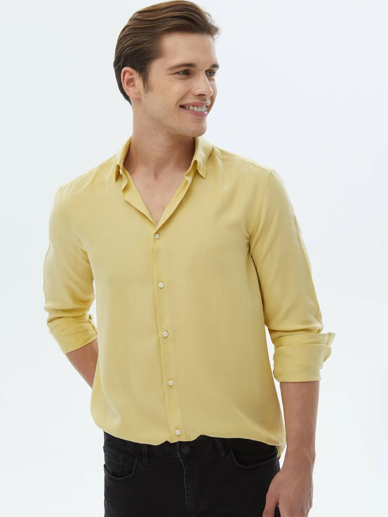Kip Lemon Mold Regular Fit Woven Casual Shirt