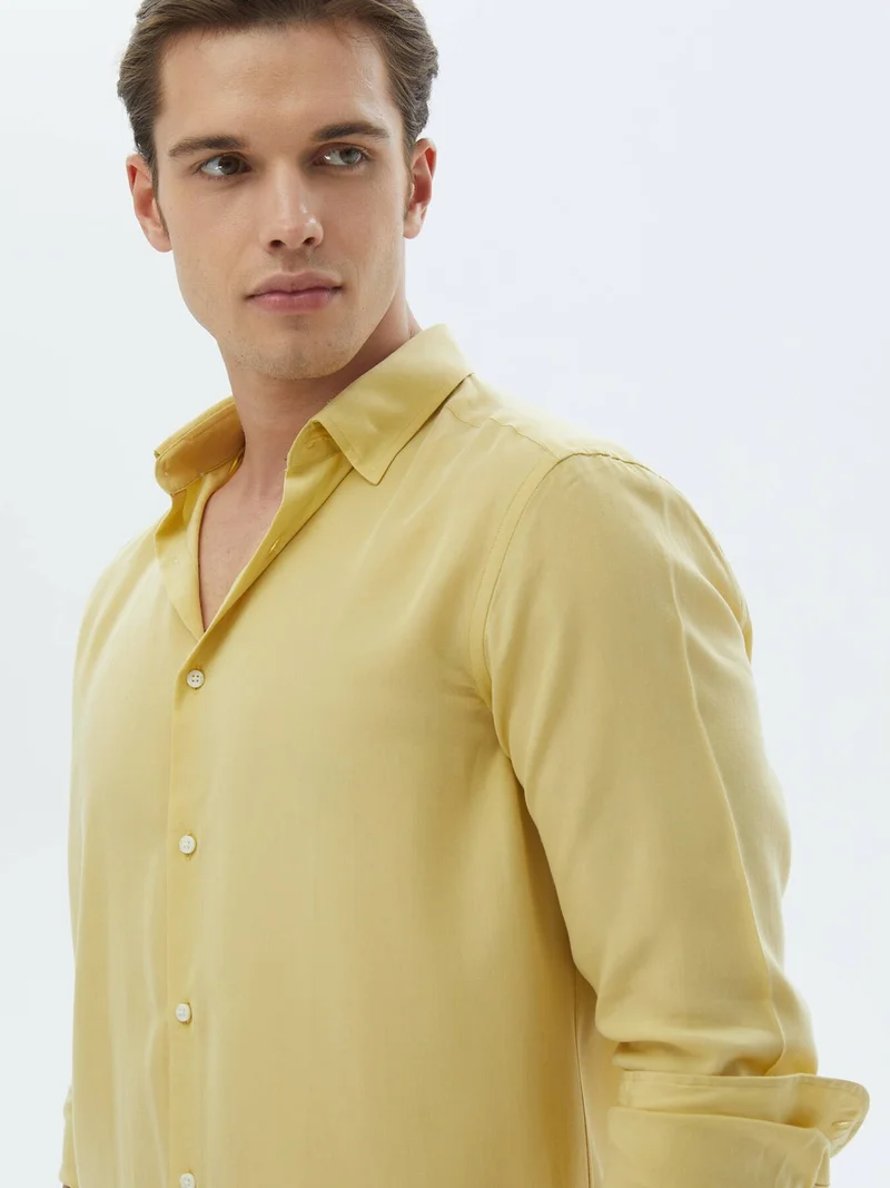 Kip Lemon Mold Regular Fit Woven Casual Shirt