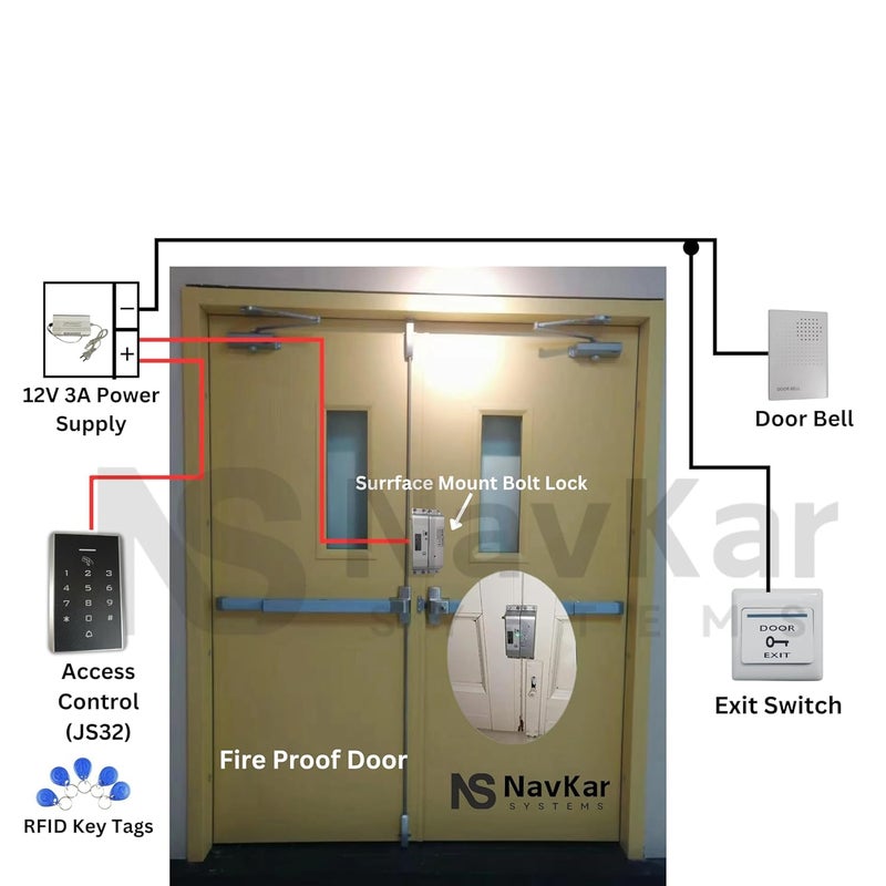 NAVKAR SYSTEMS NAVKAR SYSTEMS Access Control Card Access ControlSurface Mount Bolt Lock  - Image 5