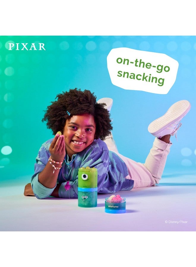 Whiskware Disney Pixar Stackable Snack Containers for Kids and Toddlers, 3 Stackable Snack Cups for School and Travel, Monsters Inc Mike Wazowski and Sulley - Image 5