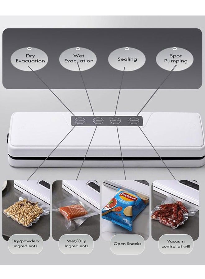 Vacuum Sealer Machine, Automatic Sealer Machine with Dry/Wet Vac&Seal/Seal Only/Spot Pumping Modes, Automatic Heat Sealing for Food Packaging and Freshness Preservation Storage Saver  - Image 4