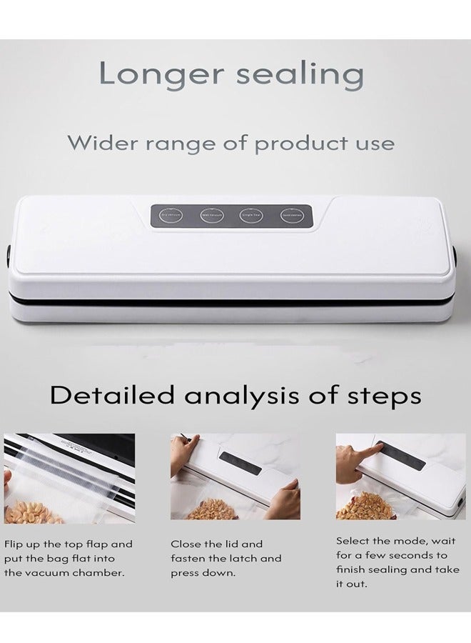 Vacuum Sealer Machine, Automatic Sealer Machine with Dry/Wet Vac&Seal/Seal Only/Spot Pumping Modes, Automatic Heat Sealing for Food Packaging and Freshness Preservation Storage Saver  - Image 3