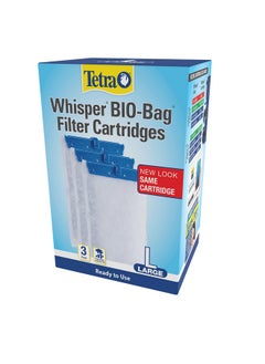 تترا خراطيش فلتر Whisper Bio-Bag لأحواض السمك - جاهزة للاستخدام باللون الأزرق، كبيرة، 3 قطع (عبوة من قطعة واحدة)  - Image 4