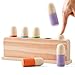 Etucdose Pop Up Toy Multicolor Puppets Wooden Color Sorting Toys STEM Montessori Color Matching Toys Preschool Learning Educational Toys Gifts for Kids Boys Girls Ages for 1 2 3 Years Classic Colours - Image 3