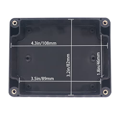 YETLEBOX Watertight Junction Box, IP67 Waterproof Project Box Durable ABS Plastic Electronic Enclosure Case for DIY Electrical Project Black 4.53" x 3.54" x 2.17"(115 x 90 x 55 mm) 2Pcs - Image 5