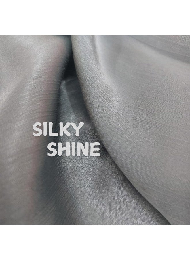 Trending Muna Satin Hijab Combo Of 2 (Silver Ash & Golden Colour) Silky & Shiny Muslim Women's Islamic Fancy Shawl/Duppatta/Stoles/Head Scarves for Girls  - Image 5
