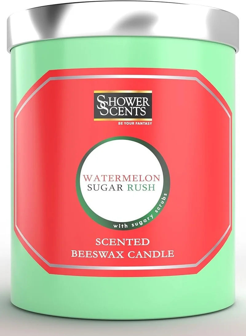 Shower Scents Shower Scents Watermelon Sugar Rush Beeswax 3 - Wick Scented Candle 410g