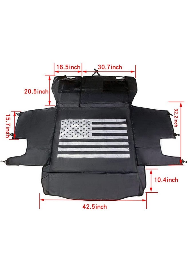 BESTAOO Dog Cargo Liner For Jeep, Waterproof Pet Dog Trunk Cargo Liner For 20072024 Jeep Wrangler Jk Jl 4Door, Heavy Duty Oxford Nonslip Dog Trunk Cargo Protector Washable Dog Seat Cover (Usa Flag) - Image 2