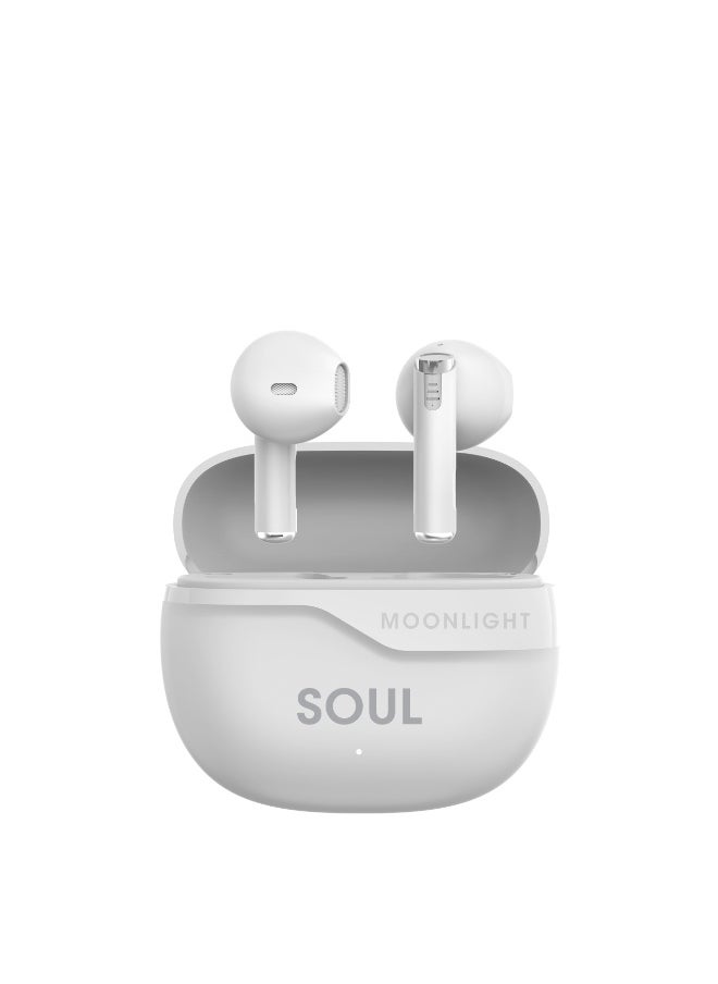 Xcell Xcell Soul16 True Wireless Earbuds | Bluetooth 5.3, Deep Bass, Smart Touch Controls | 12H Playtime + 100H Standby | TWS with Mic for iOS/Android/Huawei/Laptop | Lightweight, Noise Isolating - White  - Image 4