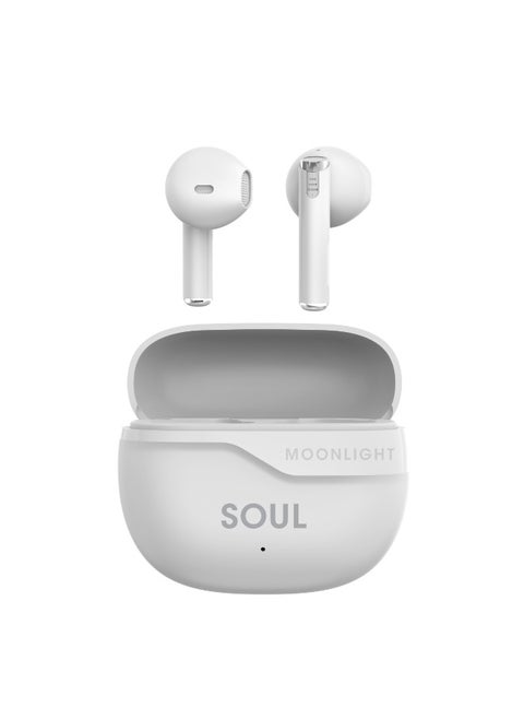 Xcell Soul16 True Wireless Earbuds | Bluetooth 5.3, Deep Bass, Smart Touch Controls | 12H Playtime + 100H Standby | TWS with Mic for iOS/Android/Huawei/Laptop | Lightweight, Noise Isolating - White