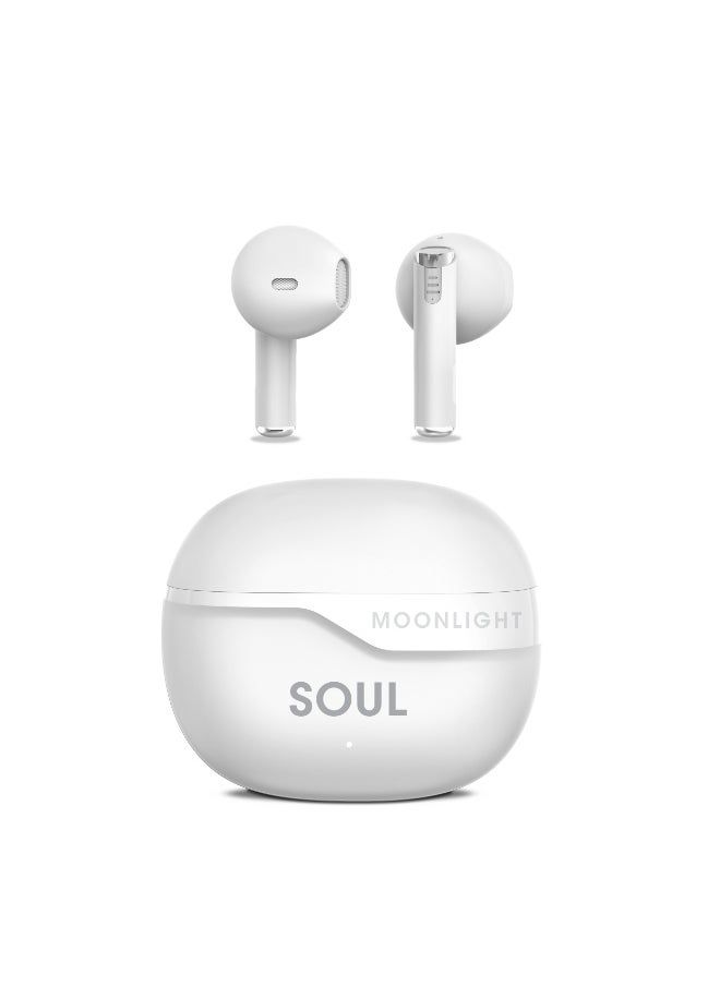 Xcell Xcell Soul16 True Wireless Earbuds | Bluetooth 5.3, Deep Bass, Smart Touch Controls | 12H Playtime + 100H Standby | TWS with Mic for iOS/Android/Huawei/Laptop | Lightweight, Noise Isolating - White  - Image 3