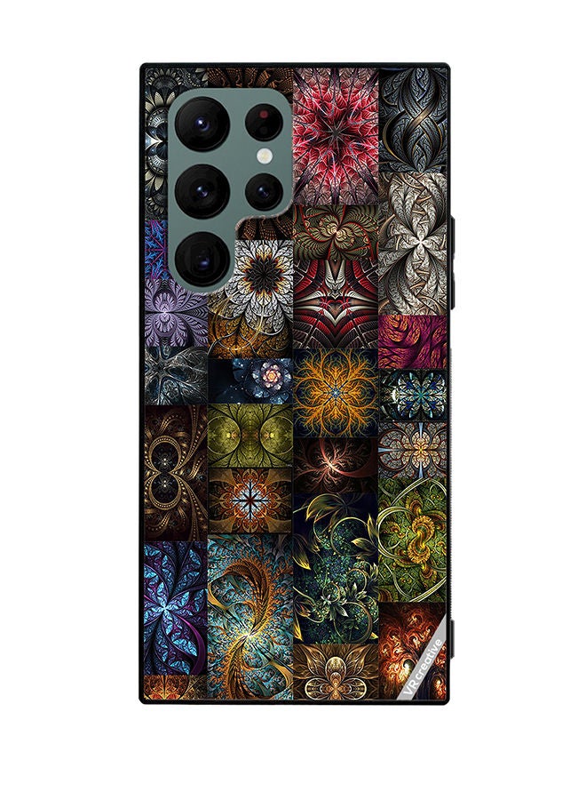 VR CREATIVE Protective Case Cover For Samsung Galaxy S22 Ultra 5G 30 Mind Blowing Pieces Of Algorithmic Fractal Art Design Multicolour - Image 1