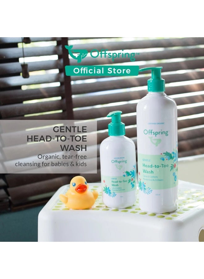 Offspring Organic Gentle Head-To-Toe Wash 500ml Organic Baby Hair & Body Wash with Aloe Vera, Calendula & Chamomile - Image 5
