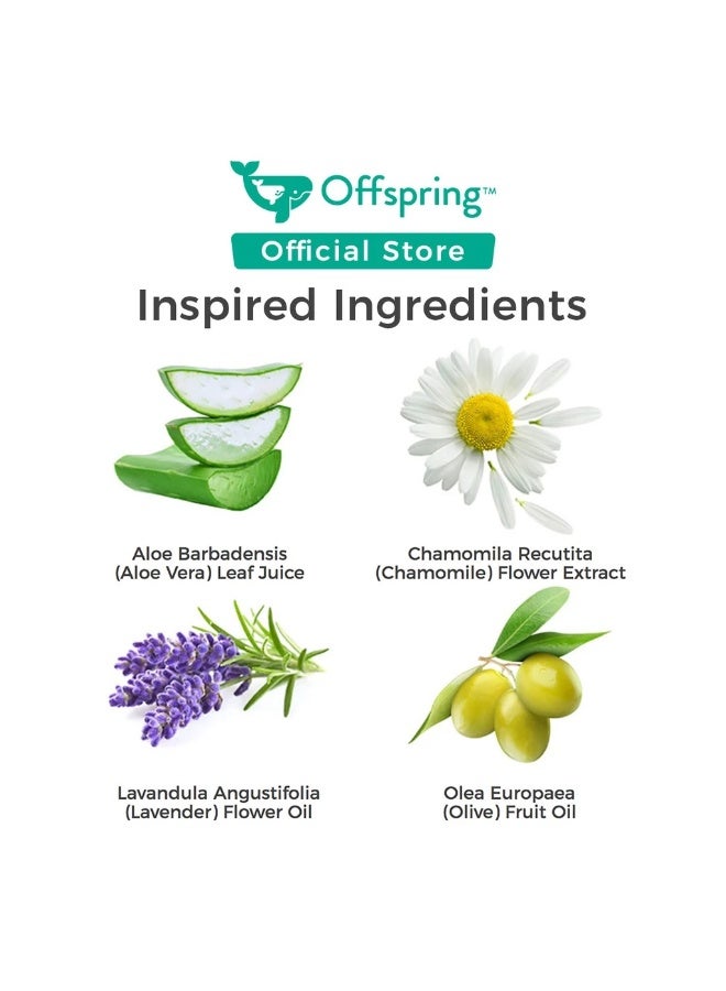 Offspring Organic Gentle Head-To-Toe Wash 500ml Organic Baby Hair & Body Wash with Aloe Vera, Calendula & Chamomile - Image 3