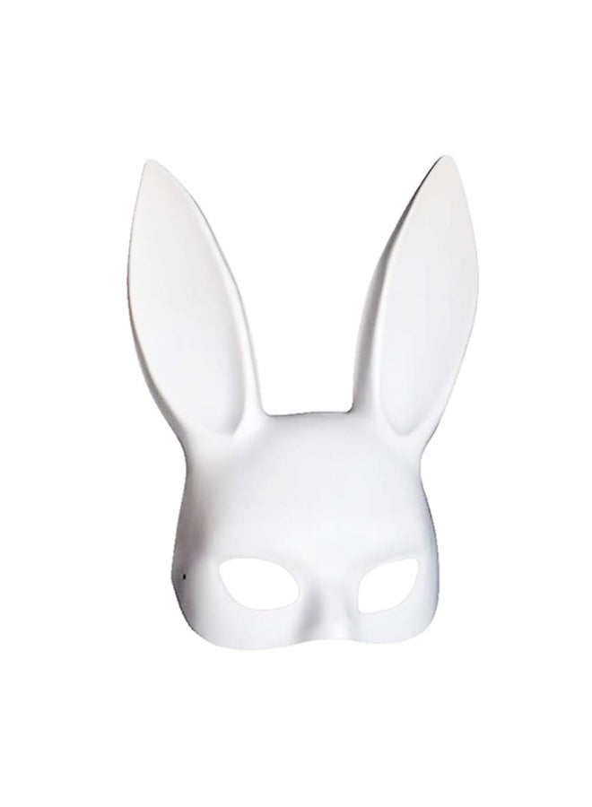 Soochat White Bunny Mask Masquerade Rabbit Mask Bunny Half Mask for Birthday Party Easter Halloween Costume Accessory - Image 5