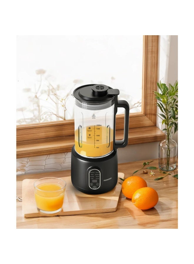 بورودو جهاز تحضير حليب المكسرات من بورودو لايف ستايل بسعة 1.5 لتر | لتحضير الحساء والعصيدة والخلط | خاصية التنظيف التلقائي | 1000 واط - Image 4