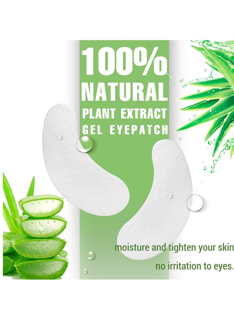 GreenLife GreenLife 300 Pairs Eye Pads, 100% Naturel Eyelash Extension Under Eye Gel Pads patches kit Collagen with Aloe Vera Hydrogel Eye Patches set for Eyelash Extension Supplies Tools (50 150 300 Pairs)  - Image 4