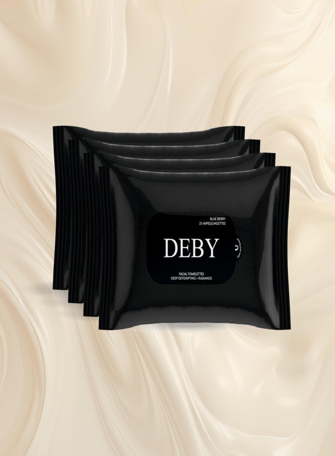 DEBY Facial Wipes | Soft and Gentle Cleansing Wipes for Face | Makeup Removal and Daily Refresh | Suitable for All Skin Types | Pre-Moistened | Travel-Friendly Pack | Black | Blueberry | 150 X 200 MM - Image 5
