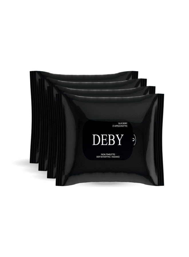 DEBY Facial Wipes | Soft and Gentle Cleansing Wipes for Face | Makeup Removal and Daily Refresh | Suitable for All Skin Types | Pre-Moistened | Travel-Friendly Pack | Black | Blueberry | 150 X 200 MM - Image 1
