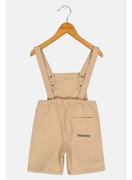 TRUSSARDI Toddlers Boy Brand Logo Sleeveless Playsuit, Beige  - Image 2