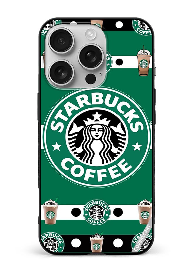 COVERSCART Protective Case Cover For Apple iPhone 16 Pro Max Starbucks Design Green