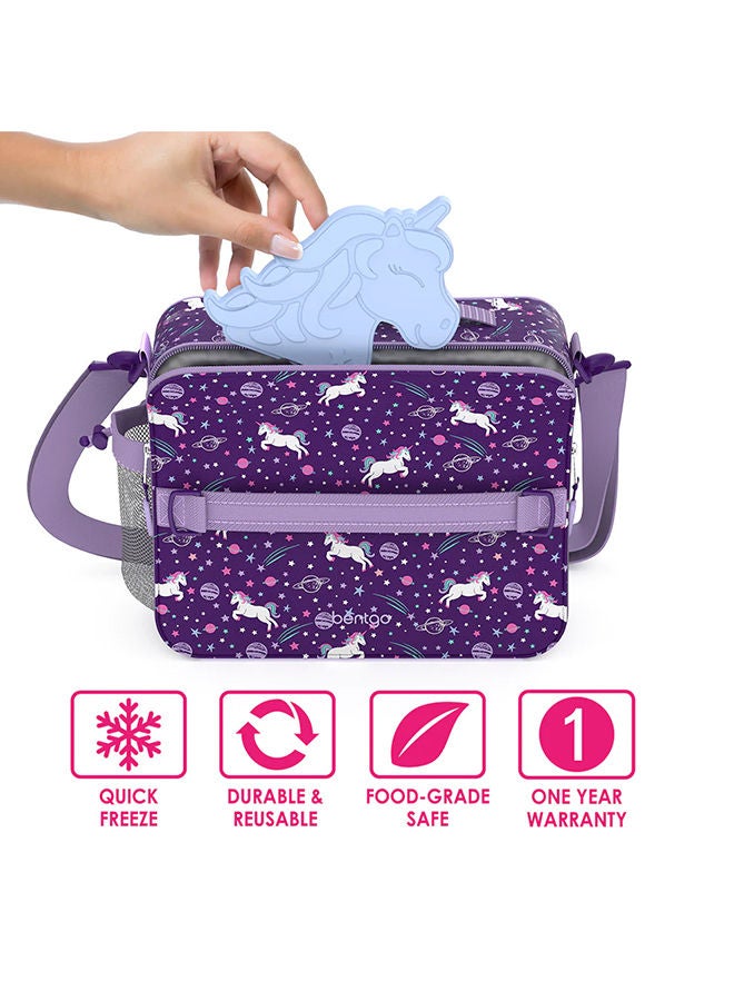 Bentgo عبوة من 4 قطع ثلج قابلة لإعادة الاستخدام من باديز - يونيكورن - Image 3