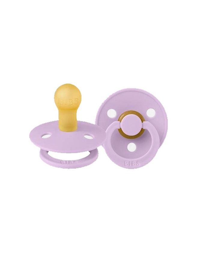 BIBS مصاصة مقاس 1، للأطفال من عمر 6 إلى 18 شهرًا، قطعة واحدة - مصاصة تقويمية باللون البنفسجي السماوي لحديثي الولادة