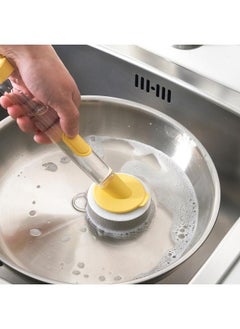 erorex 3-piece dish sponge set w dispenser, bright yellow  - Image 2