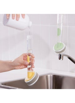 erorex 3-piece dish sponge set w dispenser, bright yellow  - Image 4