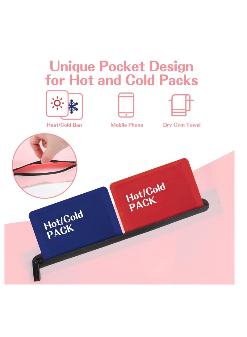 SYOSI ترقية حزمة زيت الخروع 2 قطعة حزمة زيت الخروع بحجم كبير مجموعة عضوية قابلة لإعادة الاستخدام زيت الخروع المعصور على البارد غير المكرر حزم ضغط لعملية تطهير الكبد حزام مرن قابل للتعديل للخصر والرقبة - Image 4