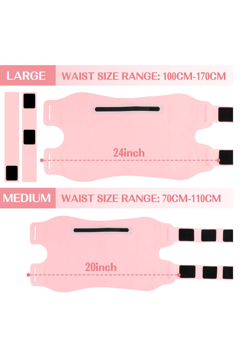 SYOSI ترقية حزمة زيت الخروع 2 قطعة حزمة زيت الخروع بحجم كبير مجموعة عضوية قابلة لإعادة الاستخدام زيت الخروع المعصور على البارد غير المكرر حزم ضغط لعملية تطهير الكبد حزام مرن قابل للتعديل للخصر والرقبة - Image 5