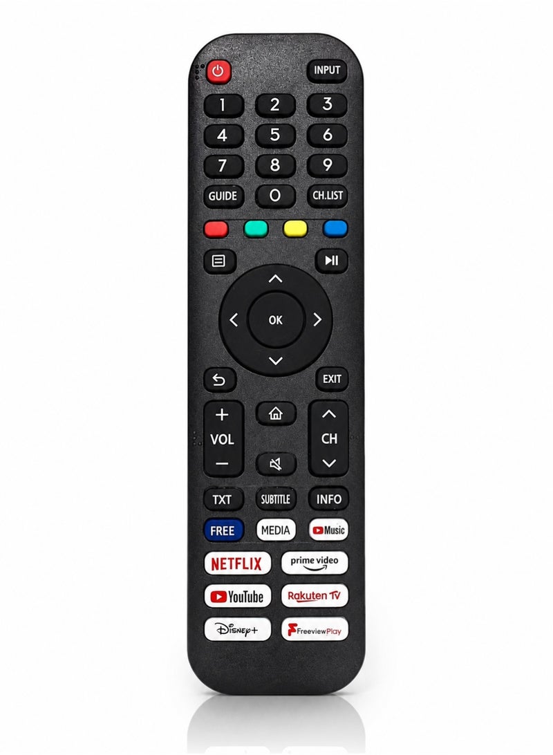 New Replacement Remote Control – Universal Remote Compatible with Hisense VIDAA TVs, Upgraded Infrared Model EN2G30H with Netflix & Prime Video Buttons