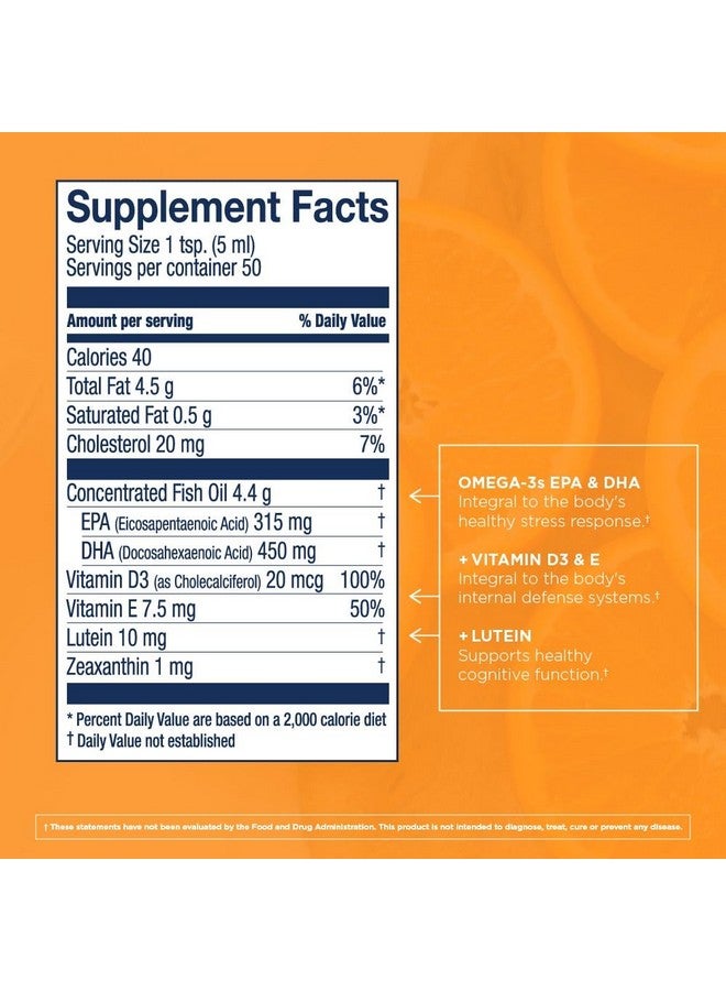Wiley's Finest زيت كبد السمك من وايلي - مكمل زيت السمك بنكهة البرتقال أوميغا-3 - 765 ملغ أوميغا-3 - 8.45 أونصة (50 حصة) - Image 2