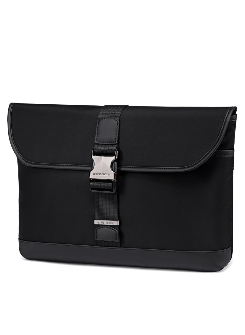 ARCTIC HUNTER Durable Laptop Sleeve Water Resistant Anti-theft Messager Bag 15.5-inch Laptop Bag for Men and Women for Office/Travel/School/College, GWB00820 - Black - Image 1