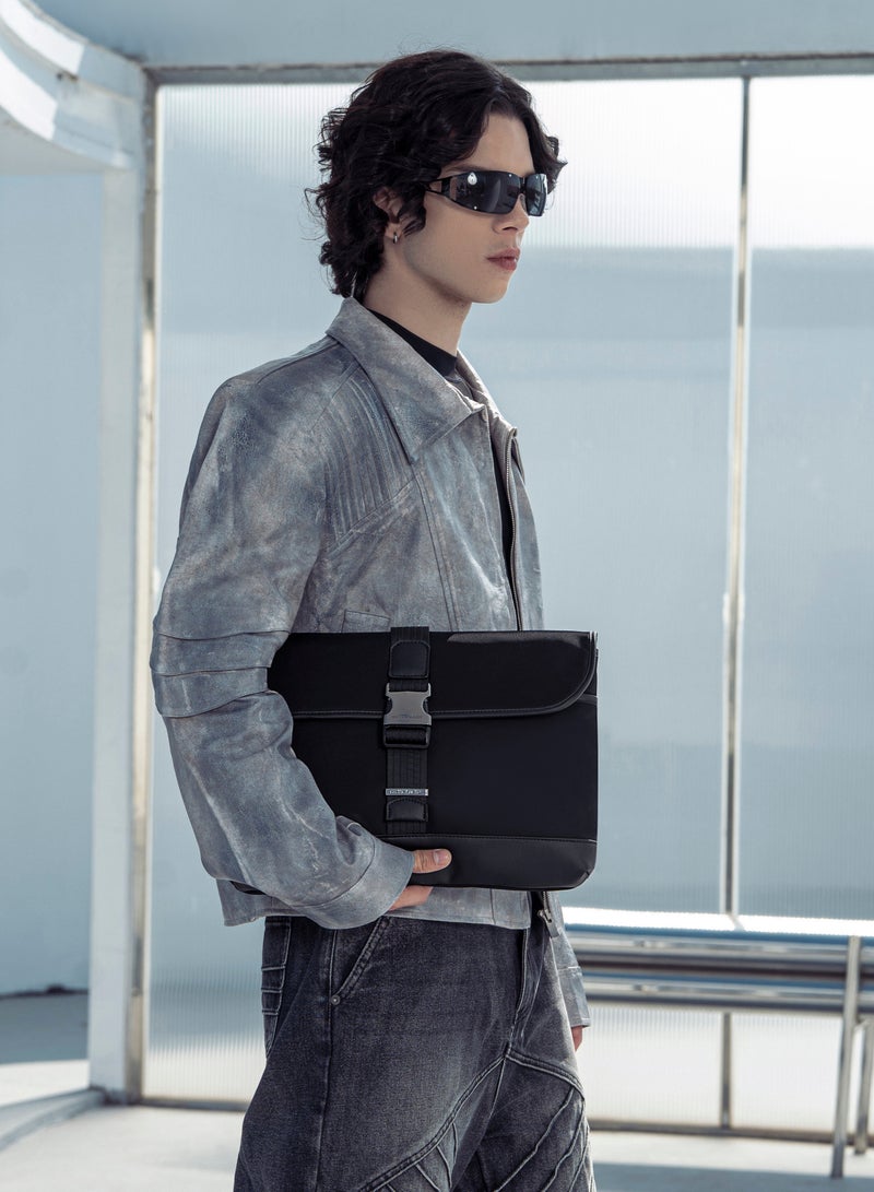 ARCTIC HUNTER Durable Laptop Sleeve Water Resistant Anti-theft Messager Bag 15.5-inch Laptop Bag for Men and Women for Office/Travel/School/College, GWB00820 - Black - Image 2