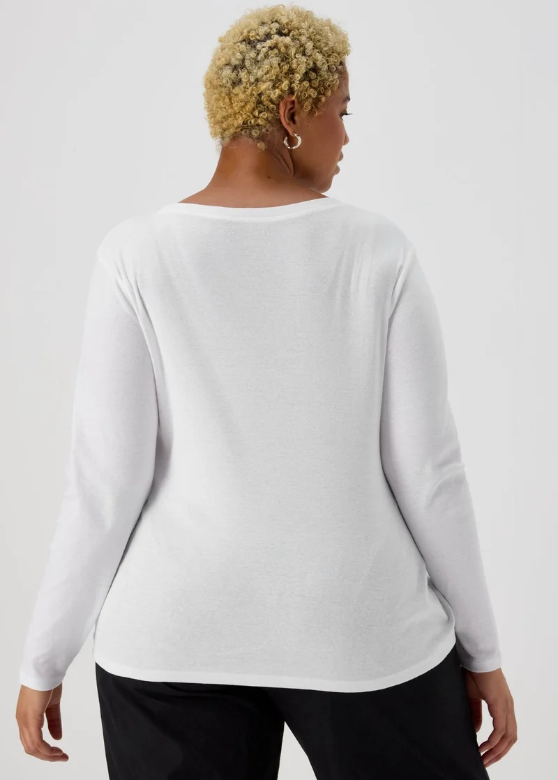 Matalan White Long Sleeve T-Shirt