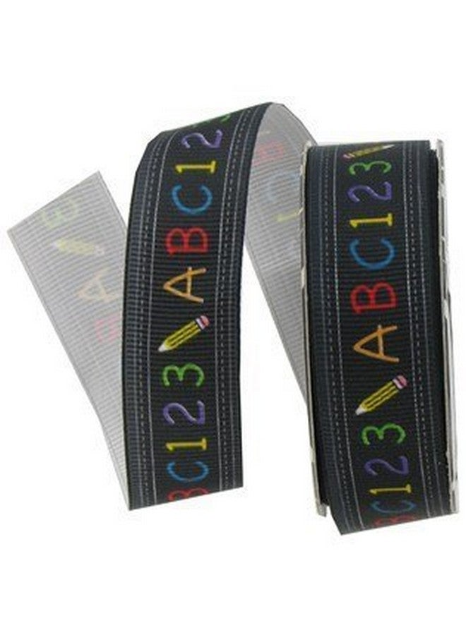 7/8" Abc & 123 Grosgrain Ribbon