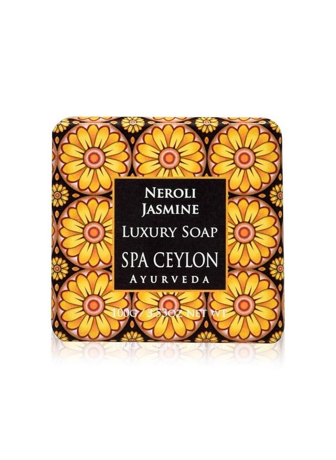 spa ceylon - Neroli Jasmine Luxury Soap | Luxuriously Creamy Natural Cleanser | Hydrating | Softens Skin | Paraben Free | 100% Vegetarian | Suitable For All Skin Types - Image 1