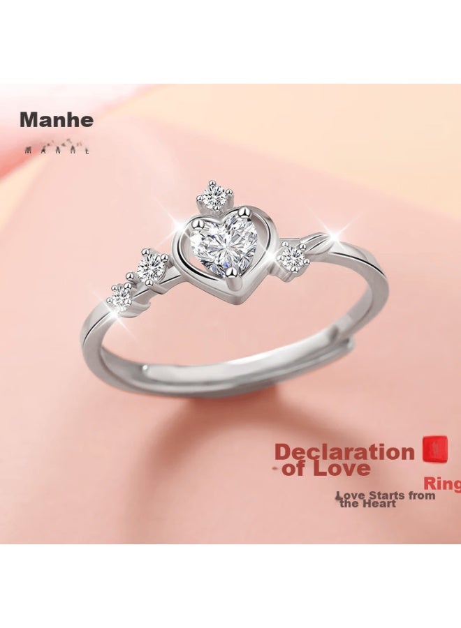 Manhe S925 Silver Men's Ring, Single Band Ring, Birthday And Valentine's Day Gift For Boyfriend Or Husband - Image 1