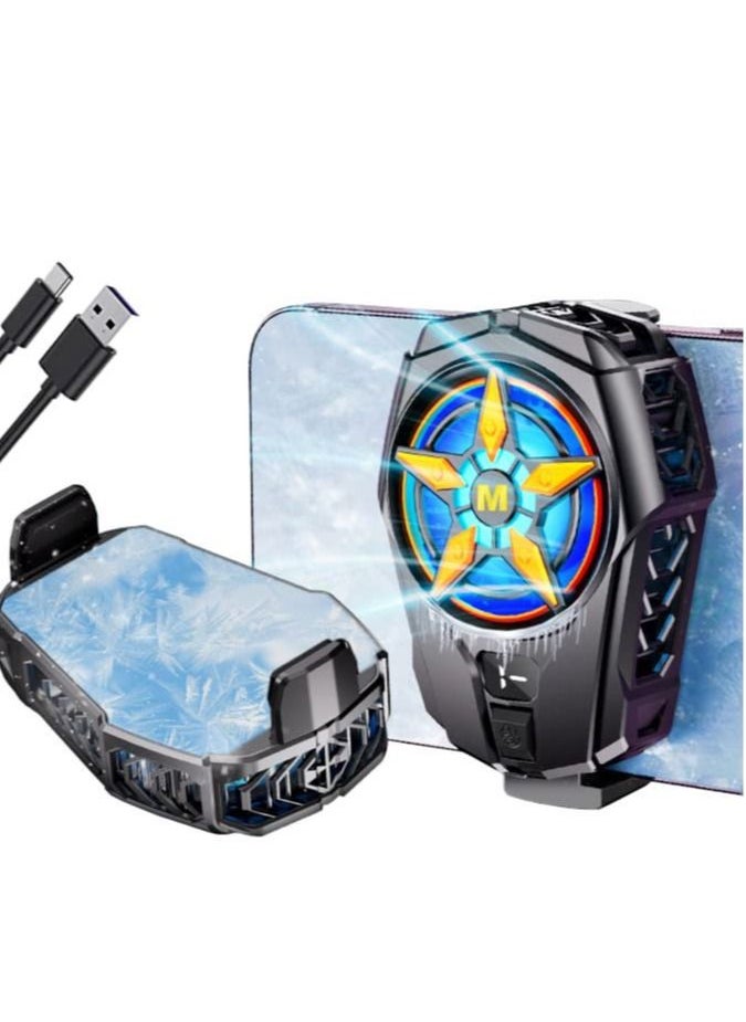 Y&D - Semiconductor Phone Cooler, Cooling Fan for iPhone Android Smartphones, Mobile Radiator Heatsink with LED Temperature Display (Cooler Only) - Image 1