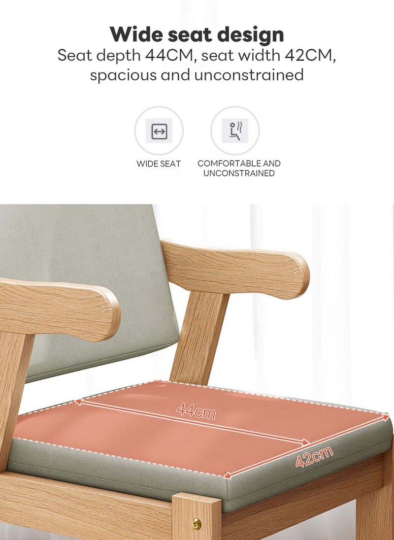 Sharpdo Modern Simple Home Backrest Solid Wood Chair, Dining Chair with Armrests 49*50*75CM - Image 2