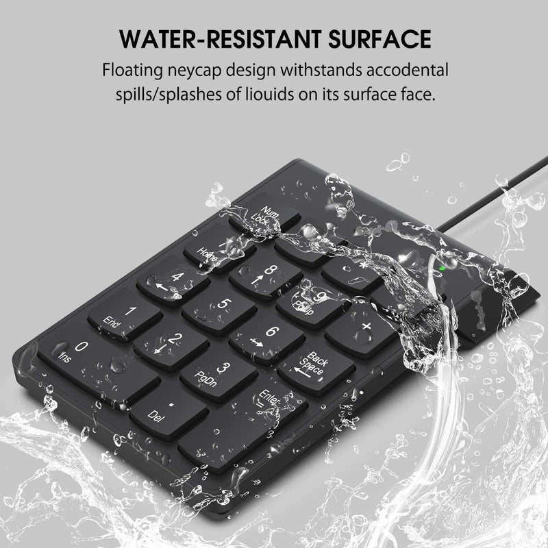 COOLCOLD USB 2.0 Wired Numeric Keypad Slim Mini Number Pad Digital Keyboard 18 Keys Numpad for iMac/Mac Pro/MacBook/MacBook Air/Pro Laptop PC Notebook Desktop. (Wired Numpad) - Image 4