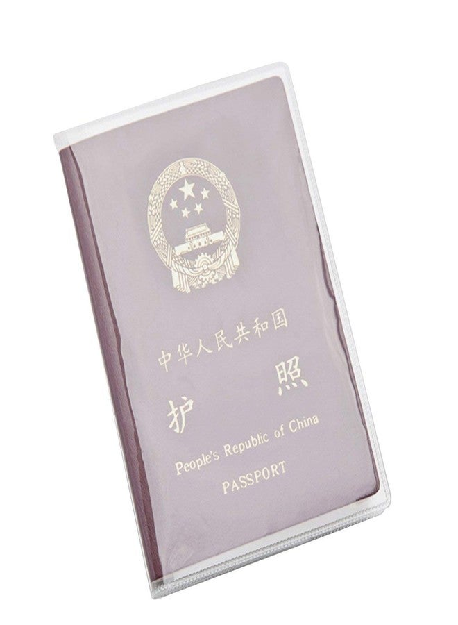 flying CLOUDS Transparent Waterproof Passport Cover Holder (Pack of 3) | PVC Travel Passport Case with Card Slots | Fits Standard Indian Passport | Unisex Travel Accessory - Image 1