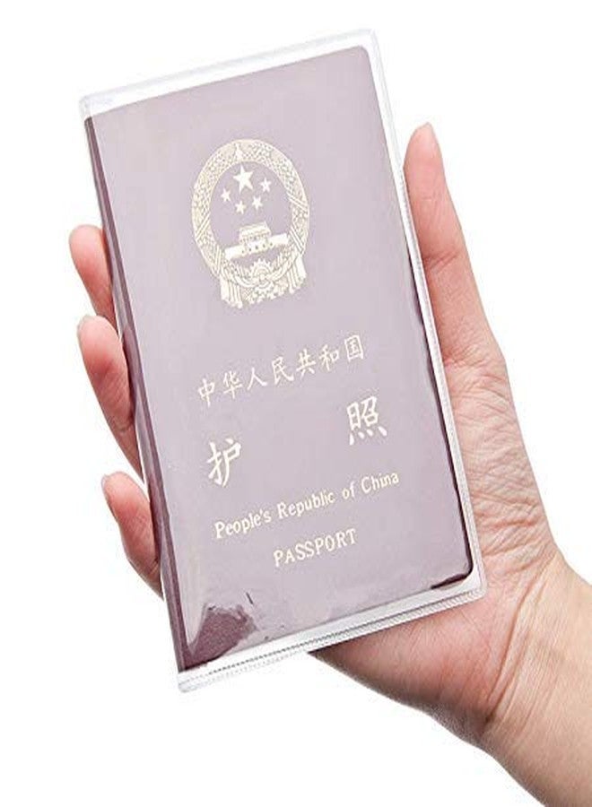flying CLOUDS Transparent Waterproof Passport Cover Holder (Pack of 3) | PVC Travel Passport Case with Card Slots | Fits Standard Indian Passport | Unisex Travel Accessory - Image 3